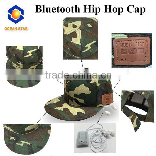fashion Bluetooth flat brim snapback caps