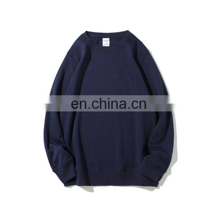 Custom round neck fashion brand sweater men's long-sleeved solid color pullover