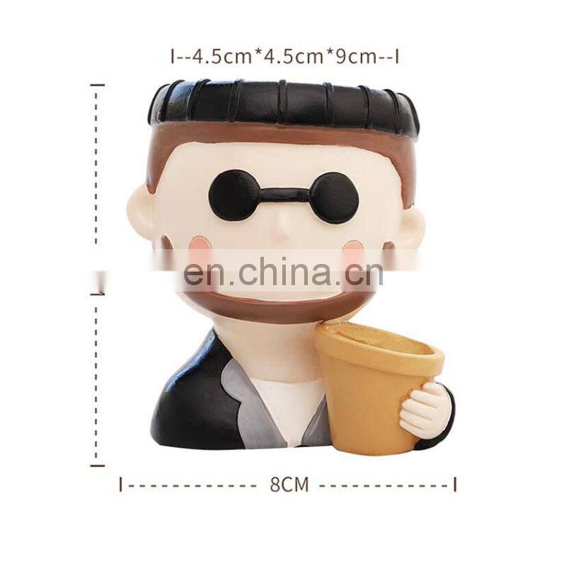Resin Flower Pots & Planters Home Decor Vase Cartoon Character Succulent Flower Pot