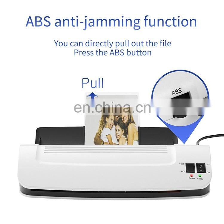Warm up time 3-4 min A4 Cold Laminator Pouch Laminator Office plastic laminator machine roll