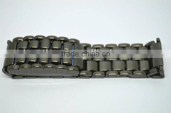 Lava style metal suit blue lights analog led digital watch