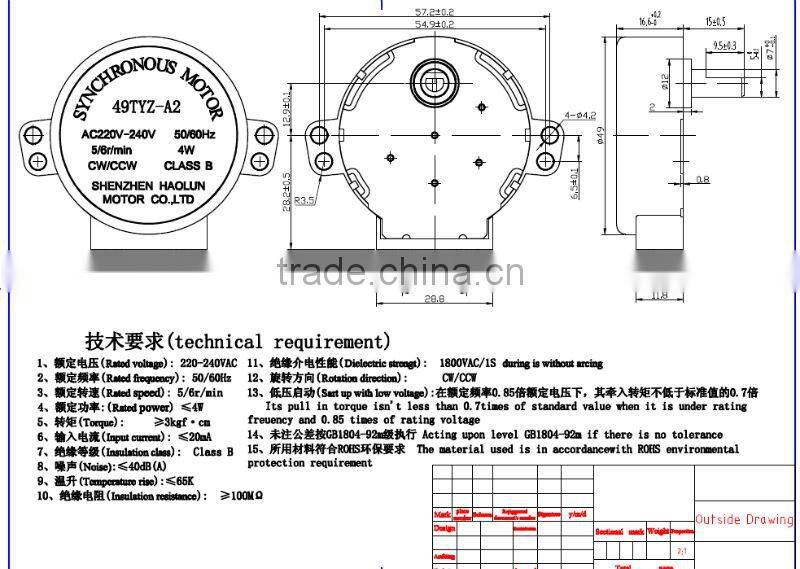 5/6r permanent magnet synchronous motor