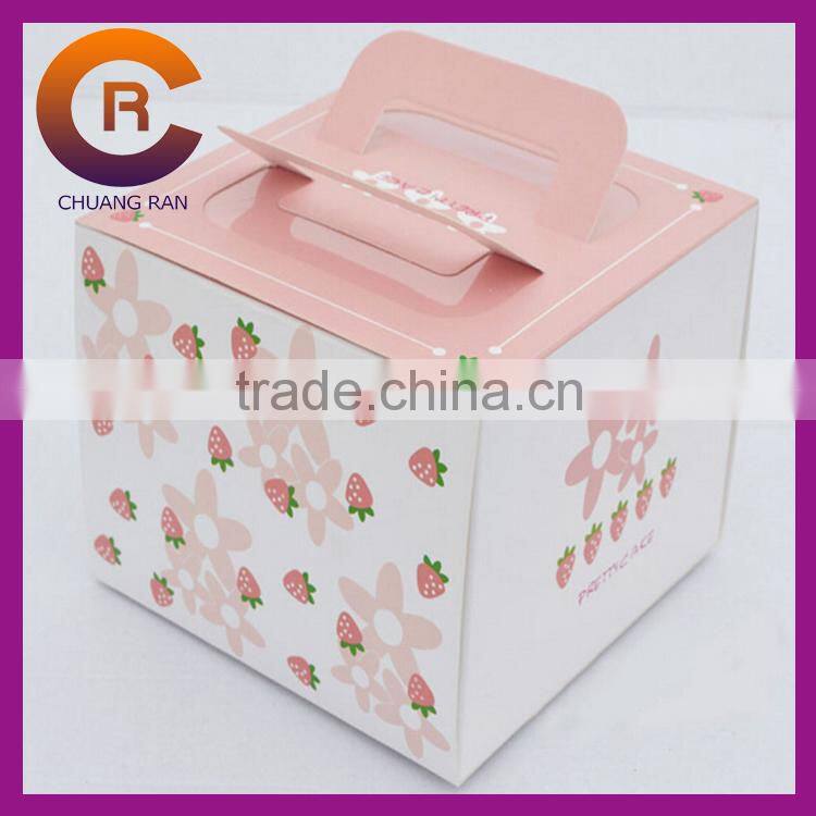 Strong corrugated paper printed custom decorative cake boxes