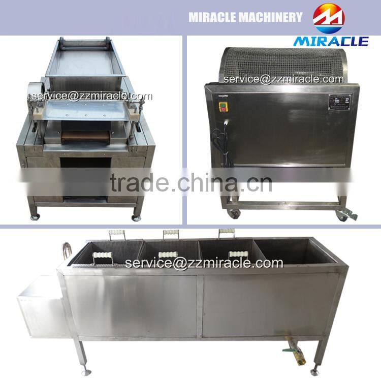 2t quail egg peeling production capacity for process quail egg shell removal machine