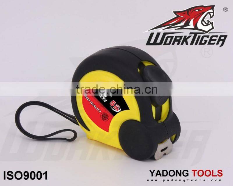 3m, 5m,7.5m,10m black rubber coating steel tape measure