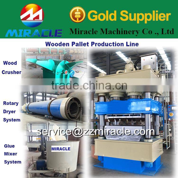 Wood pallet shaping and forming machine for processing the sawdust non-fumigation pallet hot press former machine