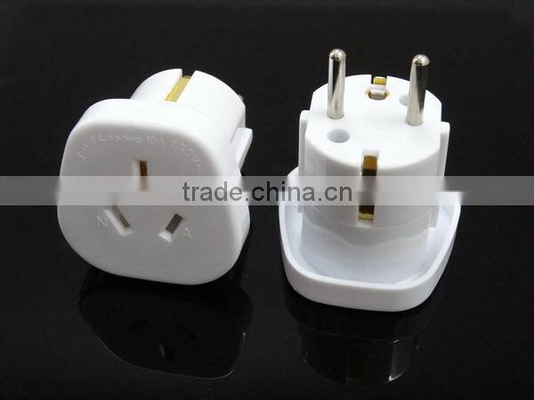 High Quality SAA Approved Schuko Germany EU Type F to AU/Australia/China/New-zealand plug travel adapter