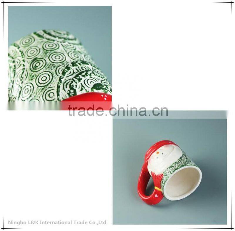 creative 3d christmas mug for christmas gift, ceramic coffee cup