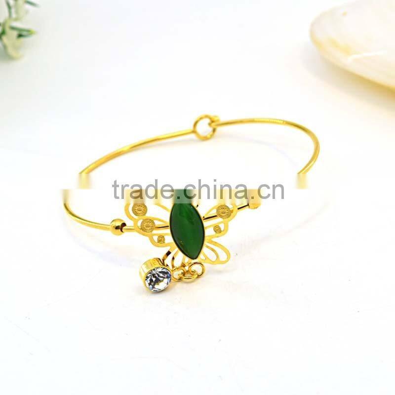 new fashion girls tops jewelry gold models bracelet metal butterfly charms bracelet