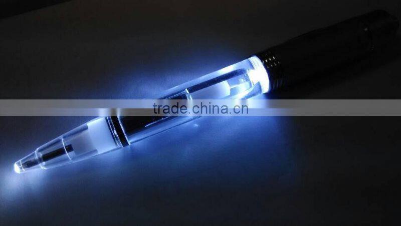 2014 new products led ballpen,plastic flashing light pen,promotional pen with custom logos