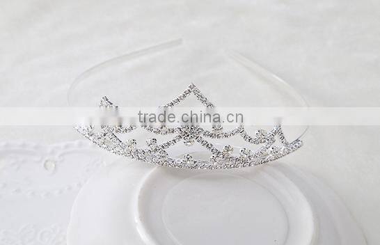 Silver Crystal Rhinestone Royal Princess Wedding Bridal Pageant Prom Tiara Crown
