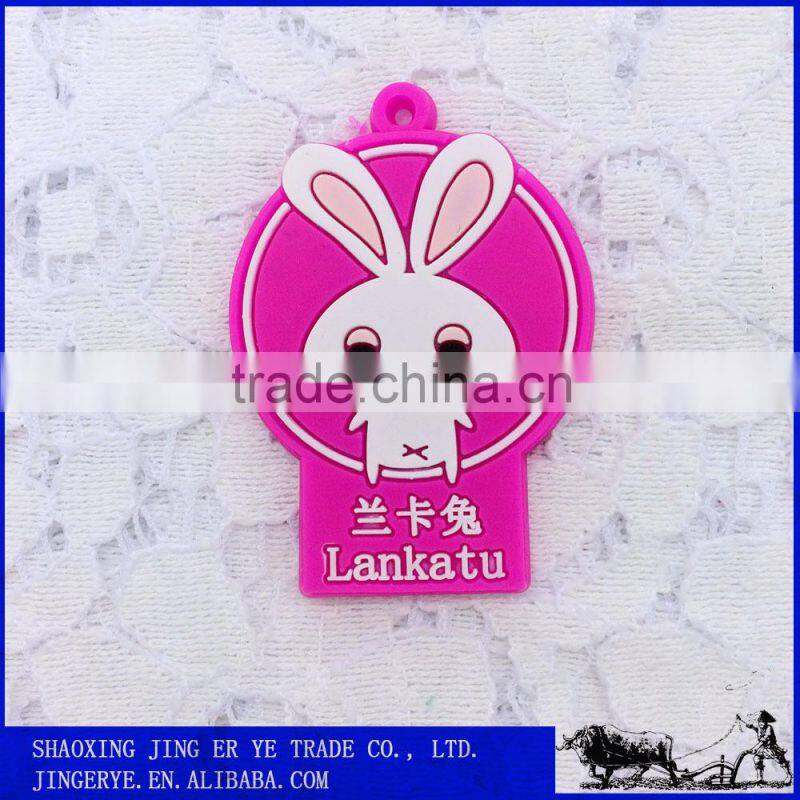 3D soft pvc custom Rabbit animal fridge magnet