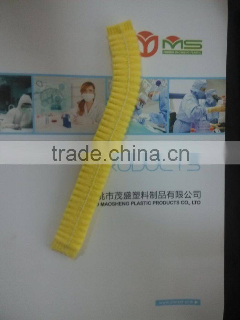 disposable non woven hairnets single elastic blue 10gsm PP