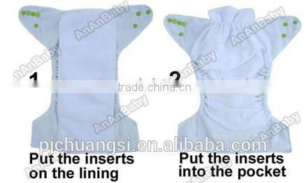 AnAnBaby Pocket Cloth Diaper Double Row Snaps Diapers