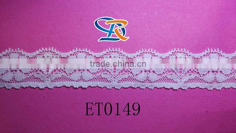 scallop wave side elastic lace trimming narrow small lace
