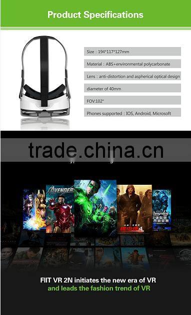 New type gadgets high quality 102 VR box Fiit VR 2N 3d virtual reality glasses best selling with a factory price