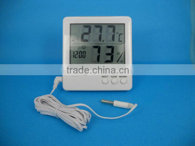 Digital IN/OUT Hygrometer thermometer with Clock