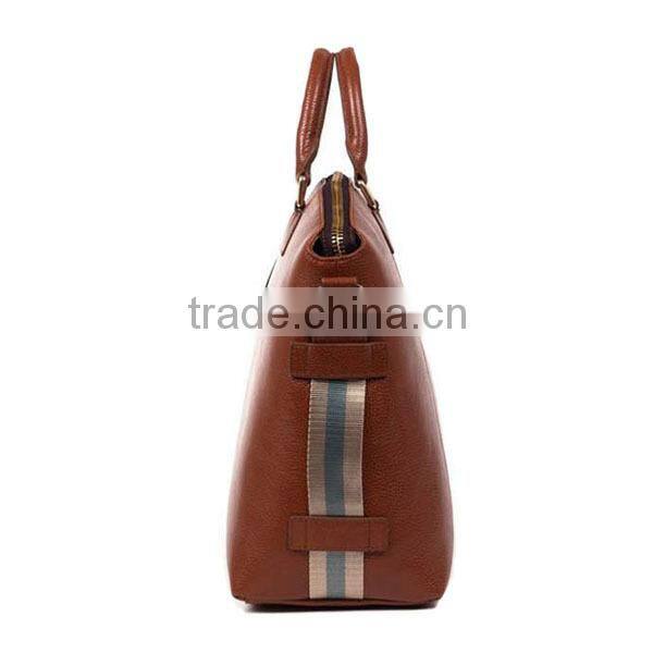 Office stylish brended name leather messenger bag for men
