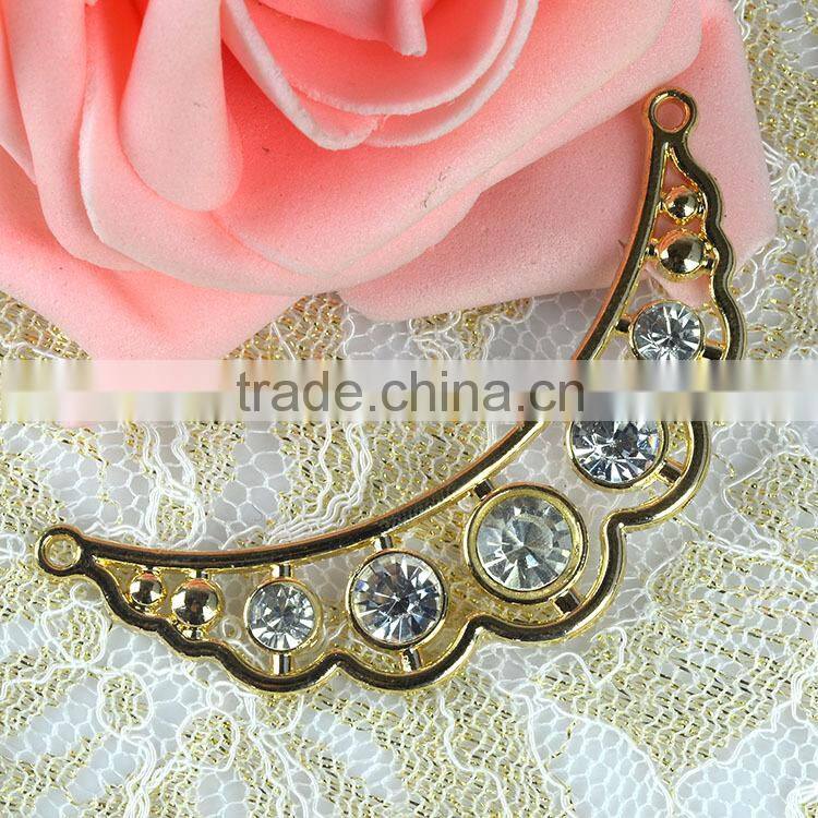 2015 fashion bag buckle, crystal rhinestone ribbon buckle for Decoration