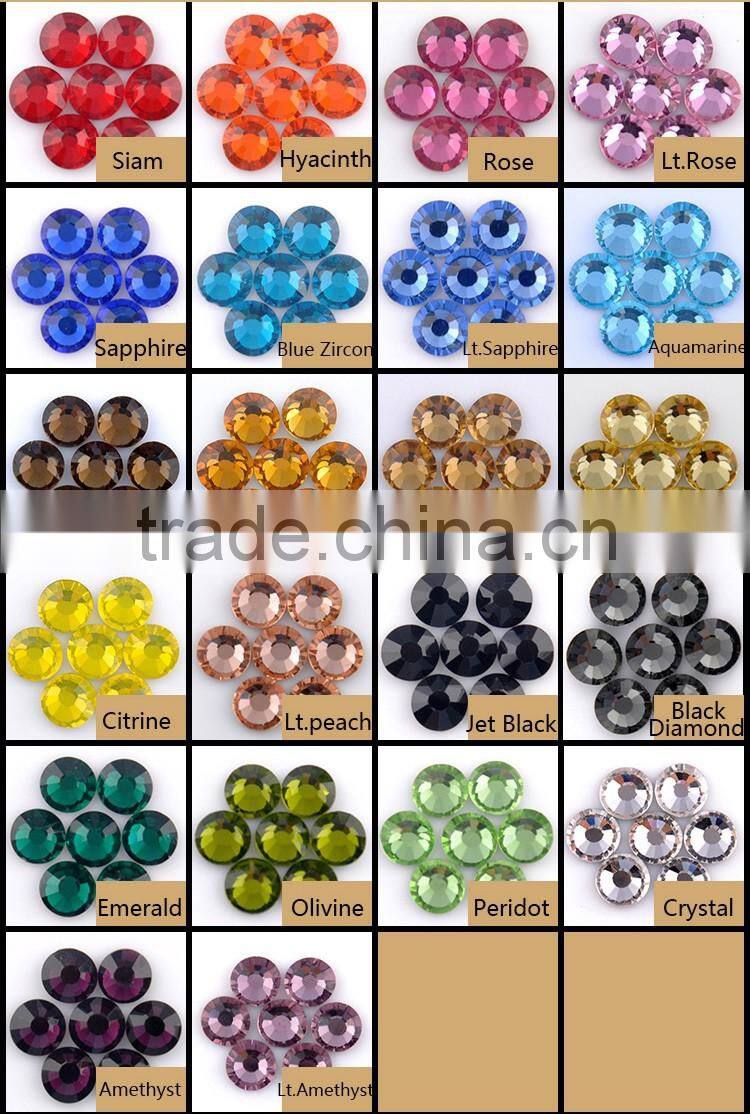 Assorted Colorful non hot fix rhine stone resin material rhinestone
