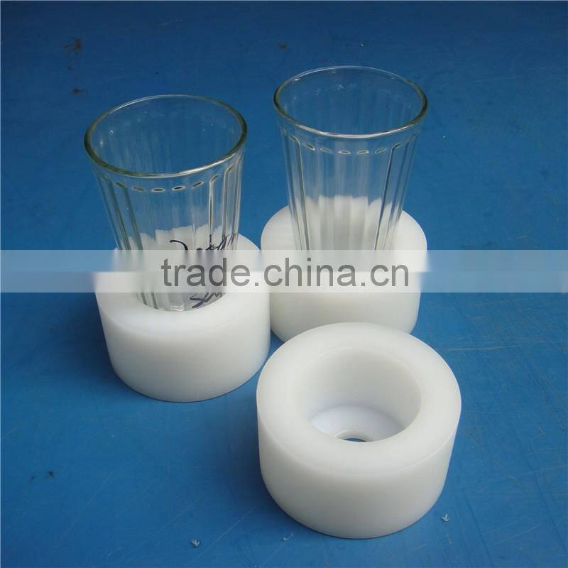 wholesale CNC maching plastic OEM & ODM white polyethylene uhmwpe cup holder