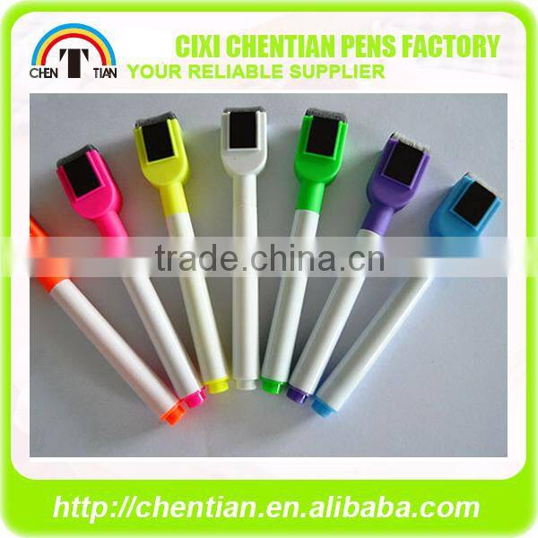 Non-Toxic Dry Erase White Board Marker Pen With Eraser For Home, School Or Office