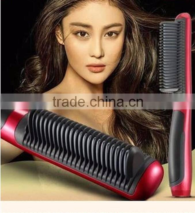 Newest Disign Purple Electric Profeessional Hair Straightener With Brush