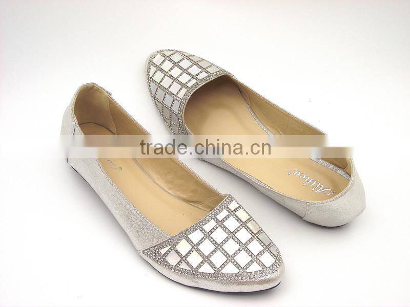 shining with diamond flat shoe dress shoe in stock