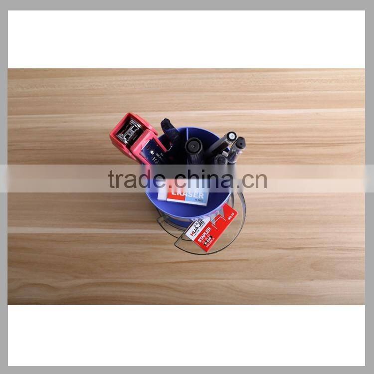 School supplies custom cheap plastic desk pen container creative pen holder