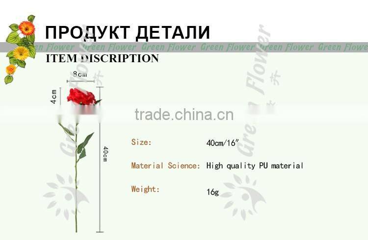 2016 Wholesale MulticolorLuxury Latex PU Artificial Flowers Honey Rose Real Touch Bouquet Wedding Bridal Decor Display Flower