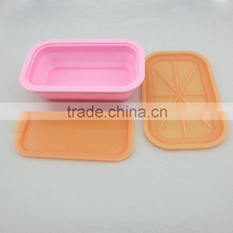 Food-grade Silicone Lunch Box With Custome Logo Eco-friendly Custome Silicone Folding Bowl SGS Approve Silicone Folding Bowl