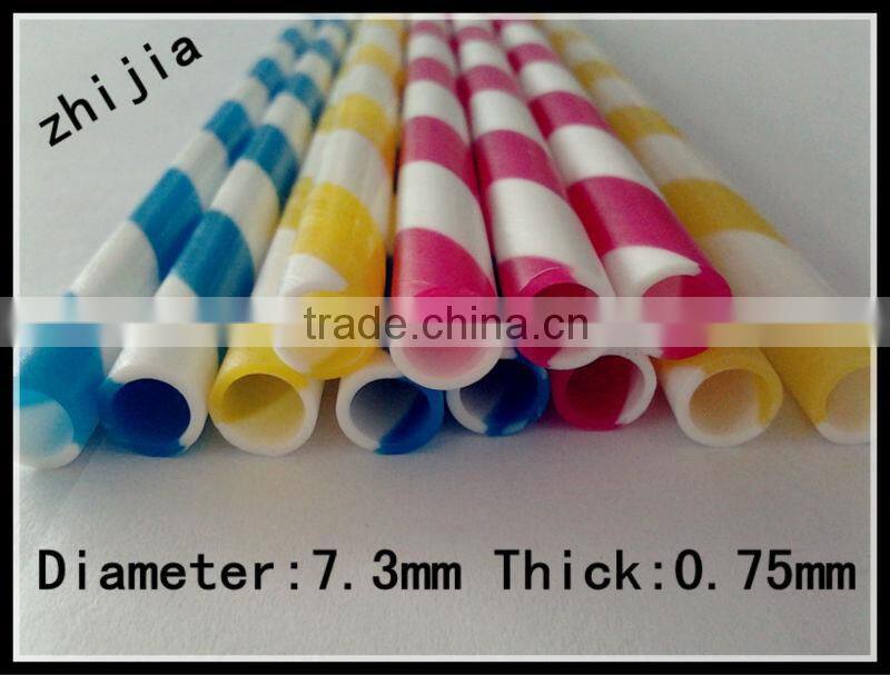 Fashionable Item hard striped plastic drinking straw