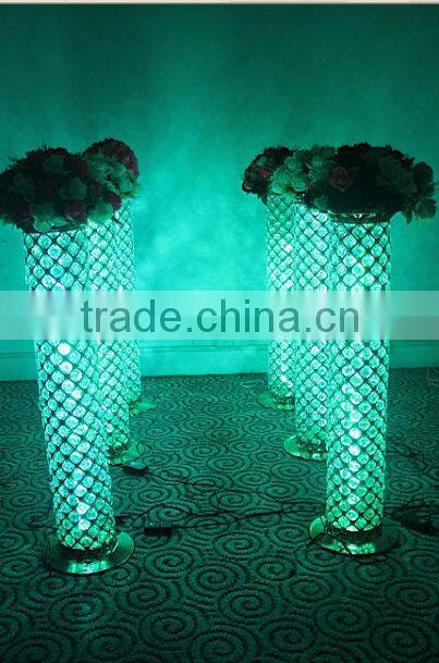 wedding LED pillar wedding crystal column wedding column decoration(MWS-002)