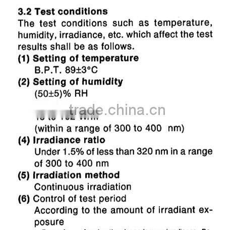 JASO M 346 Xenon-arc Lamp for Automotive Interior Part
