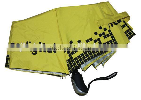 wholesale 3 folding umbrella,3 fold up umbrella,uv protection silver sun umbrella