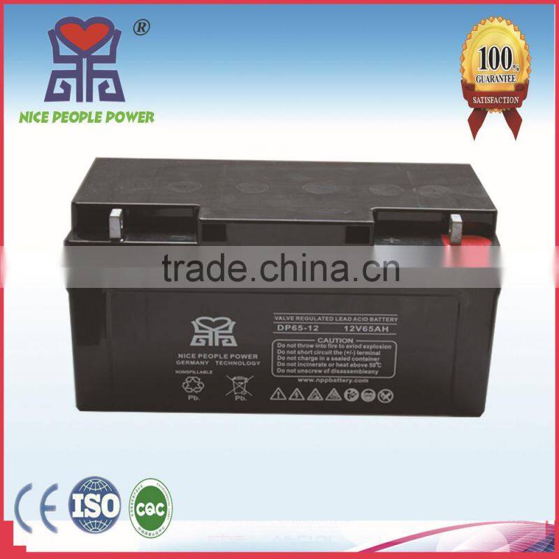 Valve Regulated Maintenance free lead acid battery 12V65 AH battery
