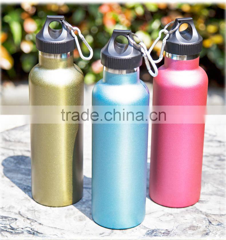 Outdoor travel sport leakproof 750ml stainless steel hot and cold water bottle