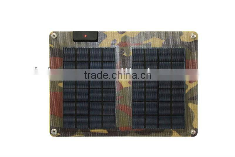 Thin film 10 Watts flexible solar charger, flexible solar panel for mobile phone and tablet