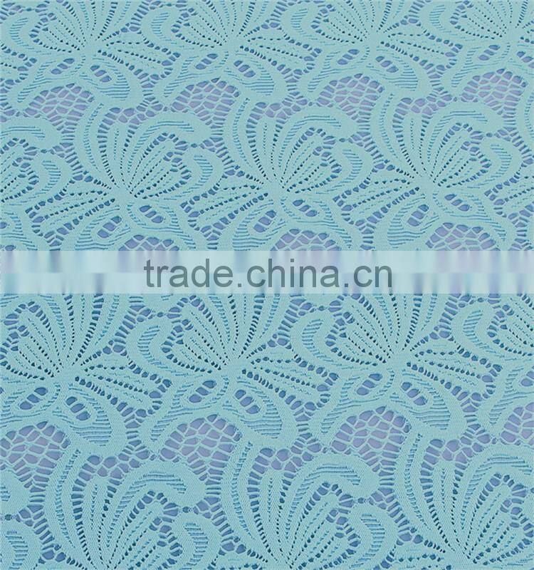Fashion buttrerfly spandex elastic lace fabrics switzerland