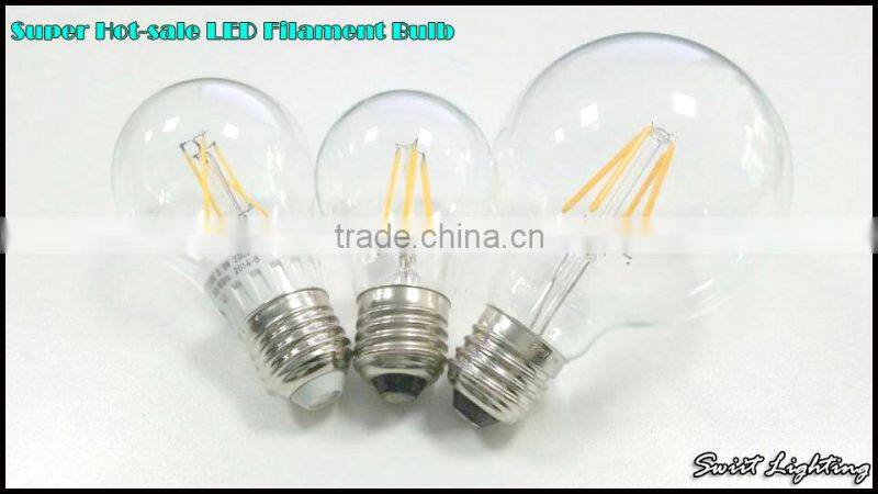 2015 New Product E27 Led Filament Bulb 4W 6W 8W