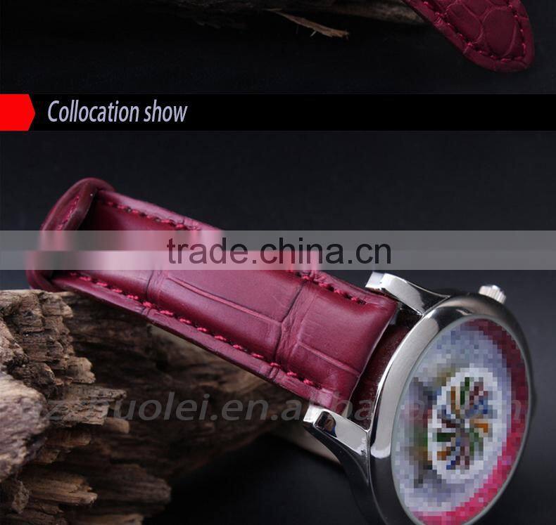 Hot fashion 18mm genuine alligator customized leather Watch strap wholesale