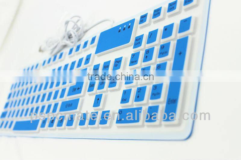 computer silica gel keyboard with led light