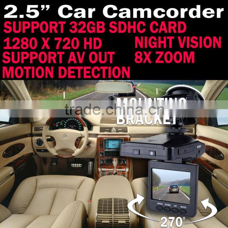 2.5" IR LED Video 270 Night Zoom SD DVR Camera Camcorder 720p HD Car Recorder