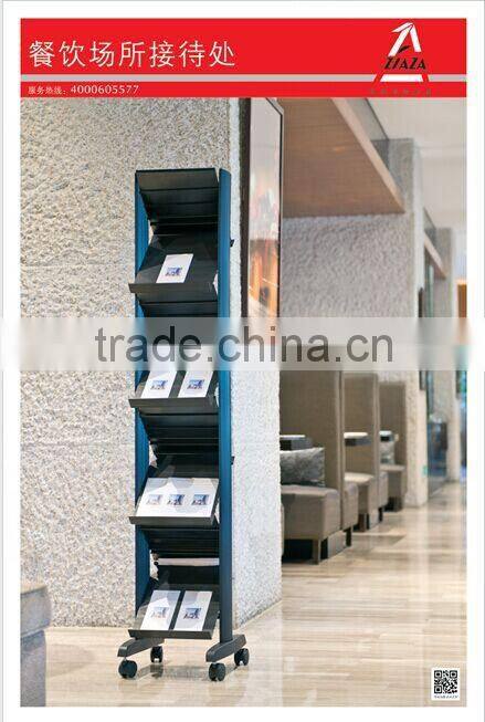 2015 popular plastic folding magazine rack
