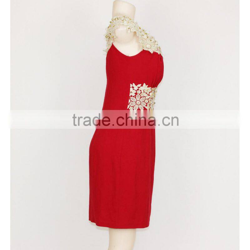 High quality and wholesale price embroidered hand-made beaded elegant dress for women ladies fancy lady clothes