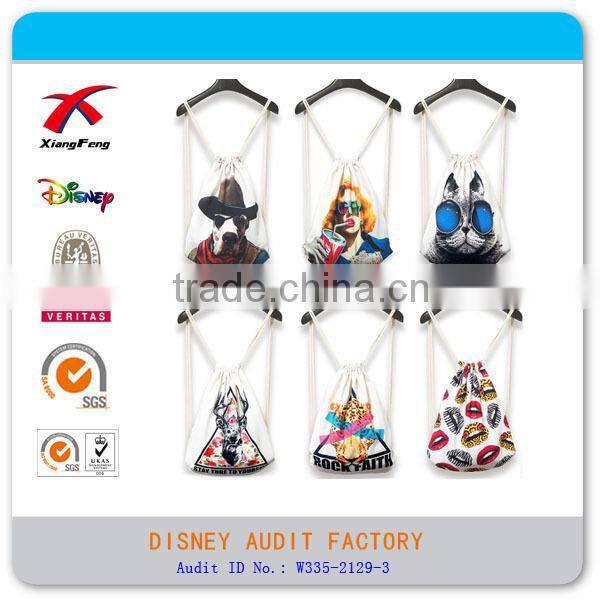 Customized High Quality fabric drawstring bags