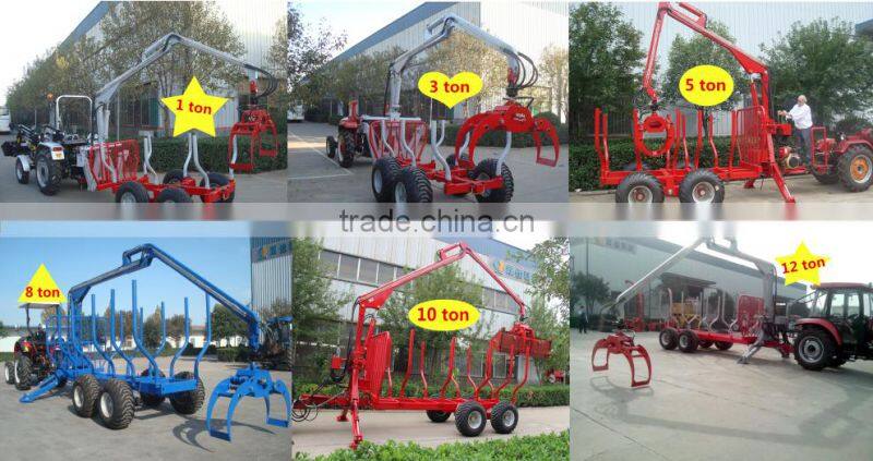 Hot sale in Canada!! 3 ton log/timber/wood trialer with telescopic crane