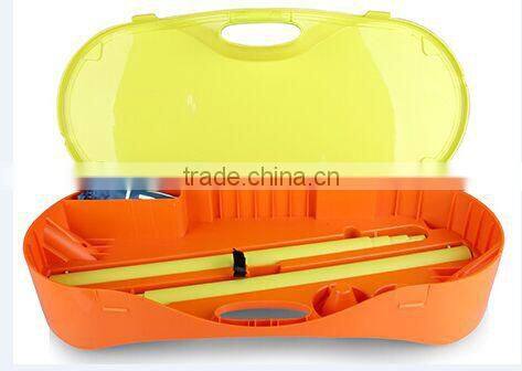 Portable badminton stand goal post.