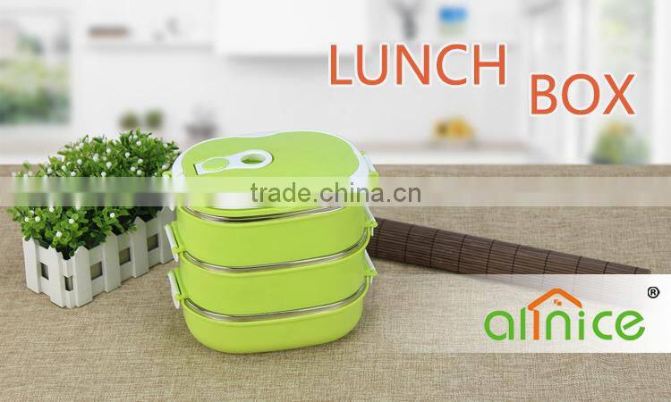 Wholesale bento lunch box witn 1-2-3 layer keep food warmer up to 6 hours