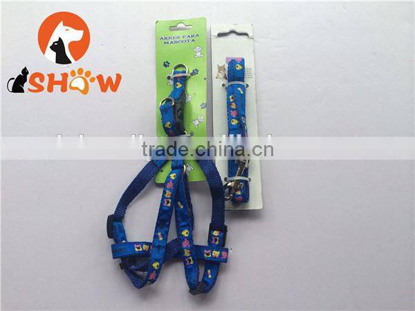 pet dog lead rope back leash set fabric back leopard print